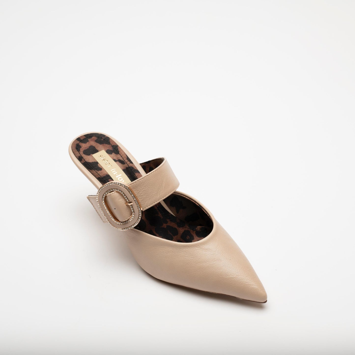 Debora Taş Detaylı Yüksek Topuk Kadın Terlik Ayakkabı