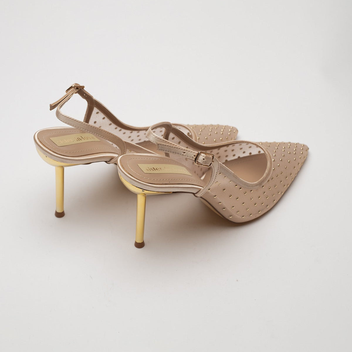 Nilda Taş Detaylı Topuklu Ayakkabı- Bej