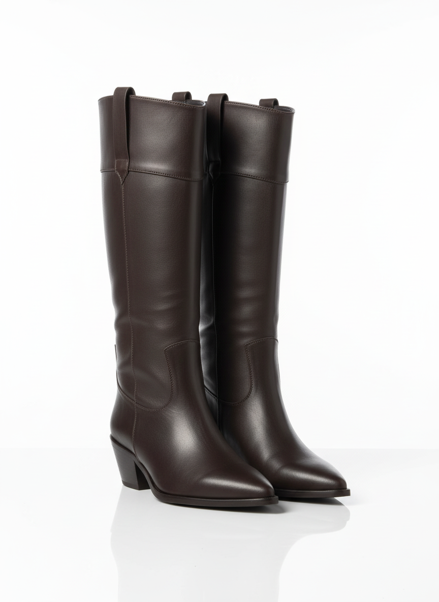 Fabiana Uzun kadın Çizme-Kahverengi