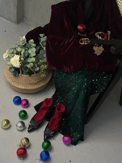 Angel Taş Detaylı Sivri Burun Yüksek Topuk Kadın Ayakkabı