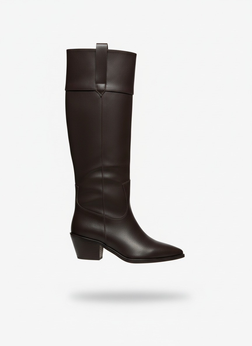 Fabiana Uzun kadın Çizme-Kahverengi