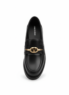 Abriel Loafer with Buckle Detail - Black