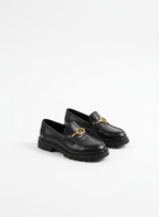 Abriel Loafer with Buckle Detail - Black