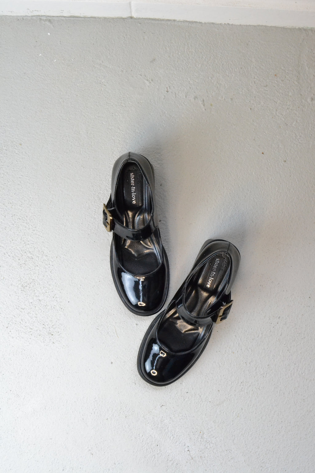 Karina Topuklu Parlak Rugan Loafer- Siyah