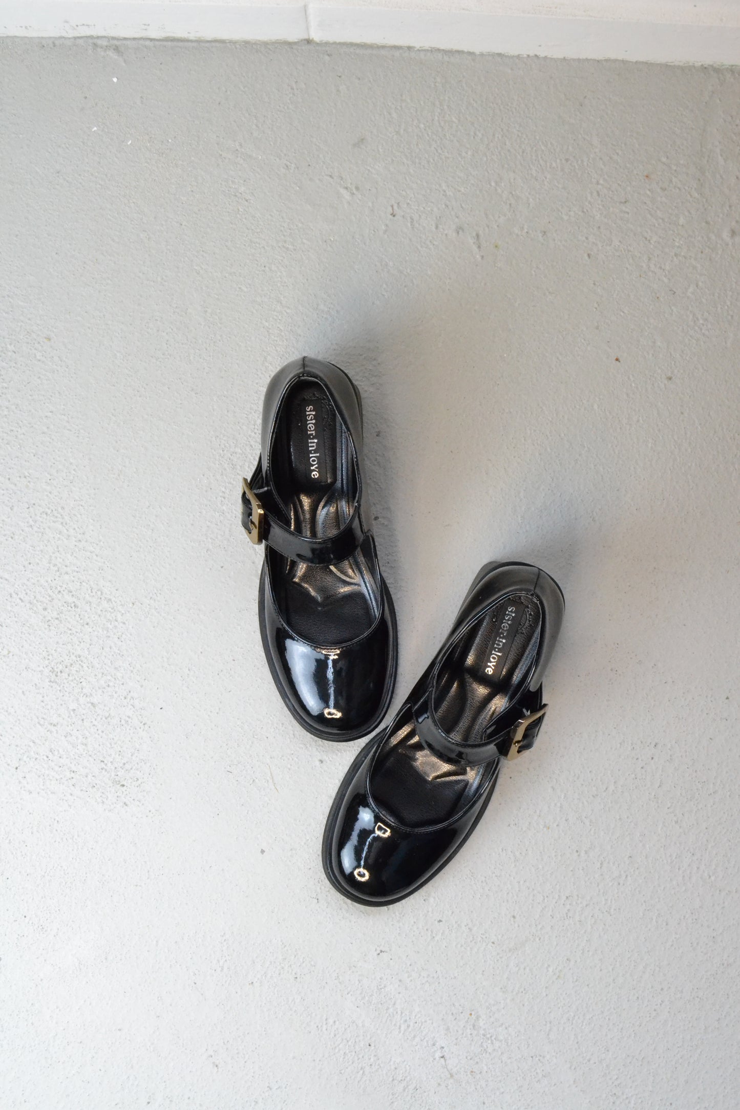 Karina Topuklu Parlak Rugan Loafer- Siyah