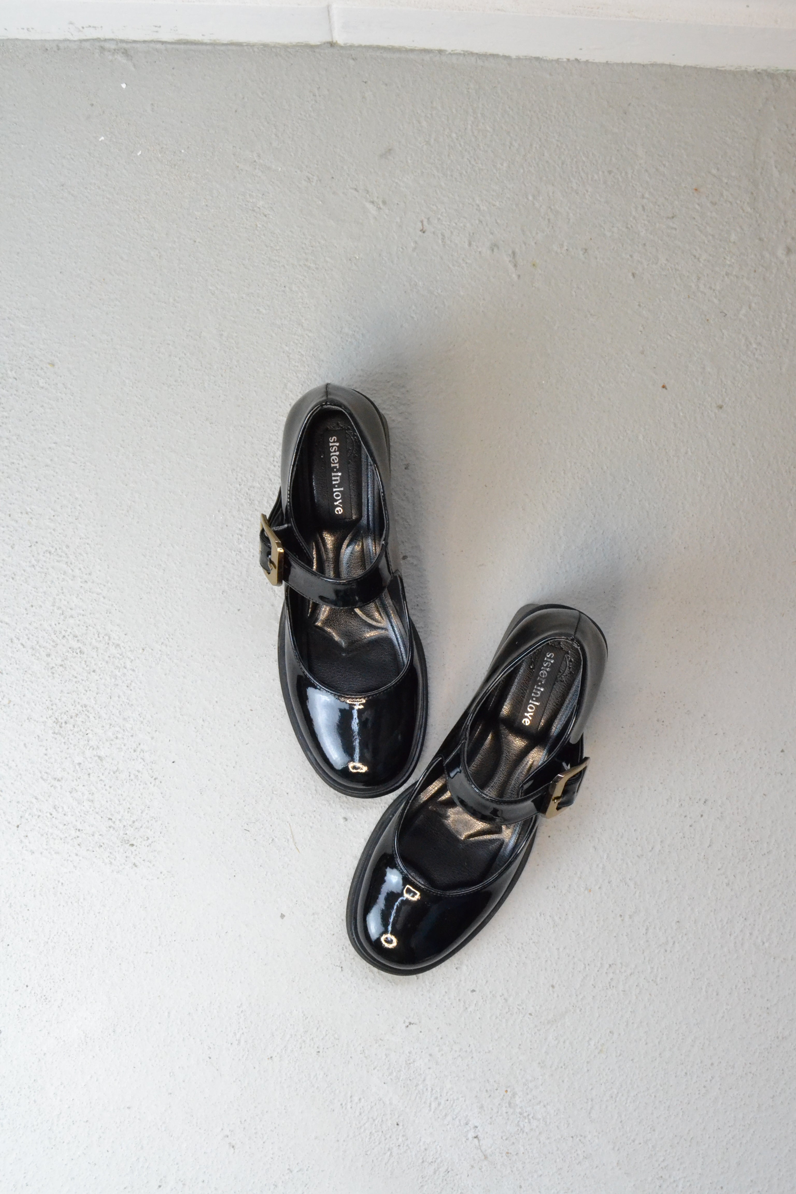 Karina Heeled Shiny Patent Leather Loafer - Black