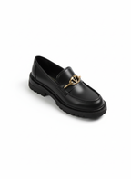 Abriel Loafer with Buckle Detail - Black