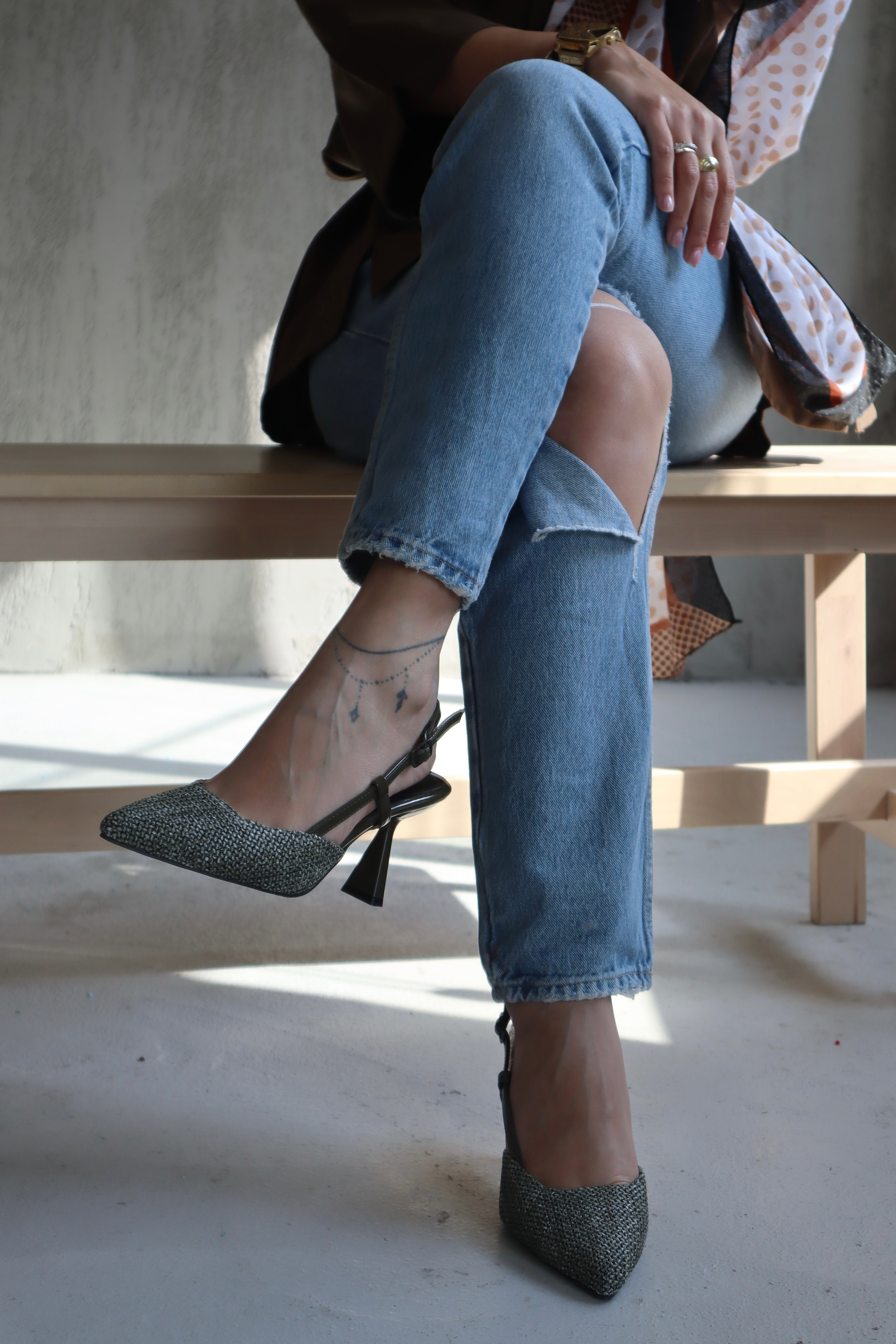 Diadora Hasır Arkası Açık Stiletto