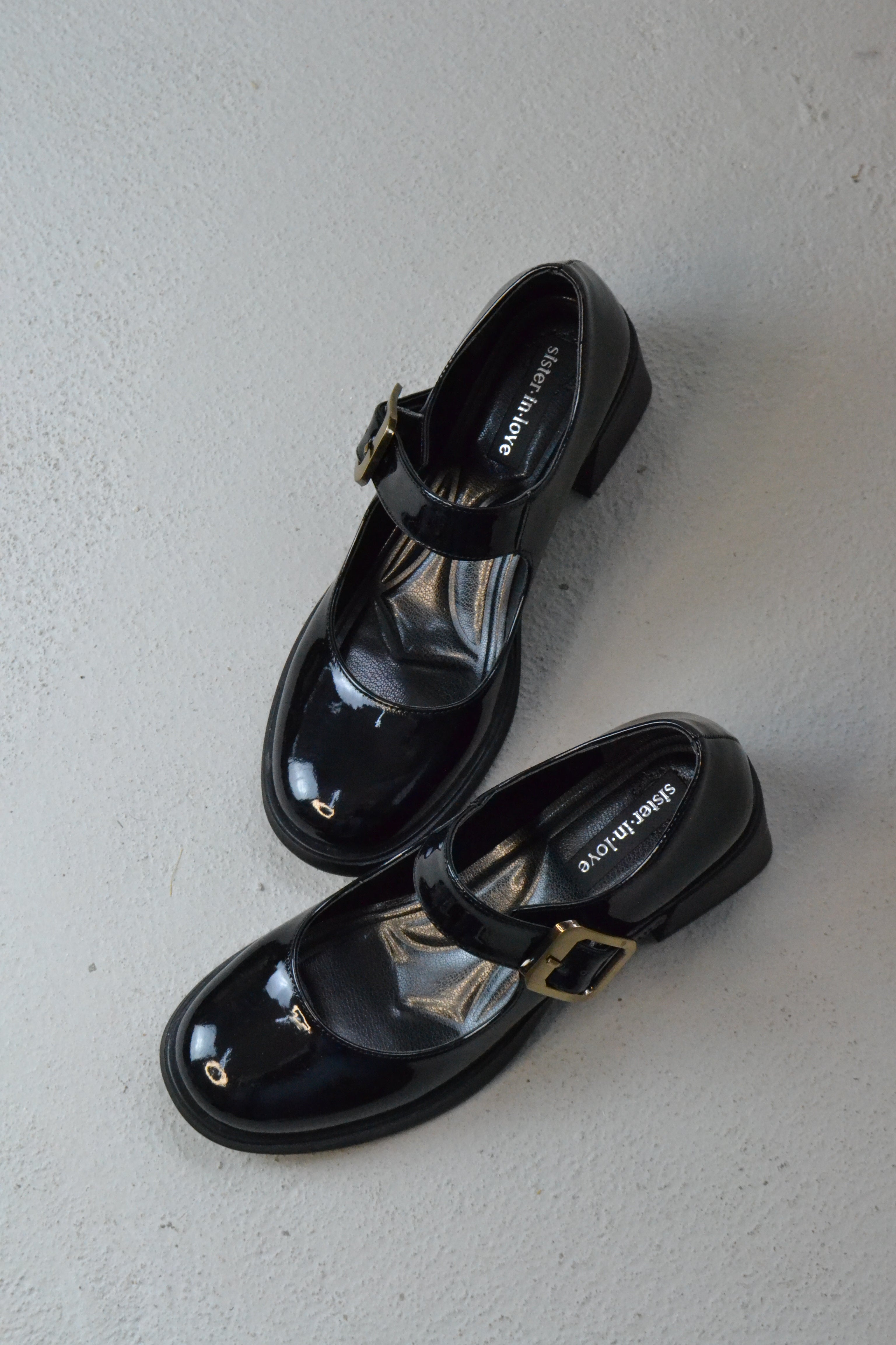 Karina Heeled Shiny Patent Leather Loafer - Black