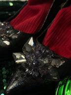 Angel Taş Detaylı Sivri Burun Yüksek Topuk Kadın Ayakkabı