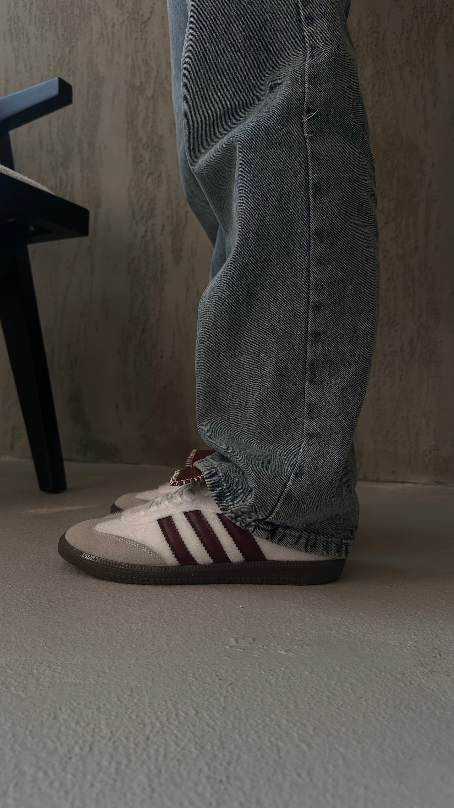 Bernice Beyaz Bordo Çizgili Spor Ayakkabı