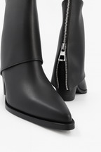 Alessia Kısa Arkası Fermuar Detaylı  Bot - Siyah