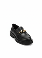 Abriel Loafer with Buckle Detail - Black