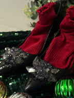 Angel Taş Detaylı Sivri Burun Yüksek Topuk Kadın Ayakkabı