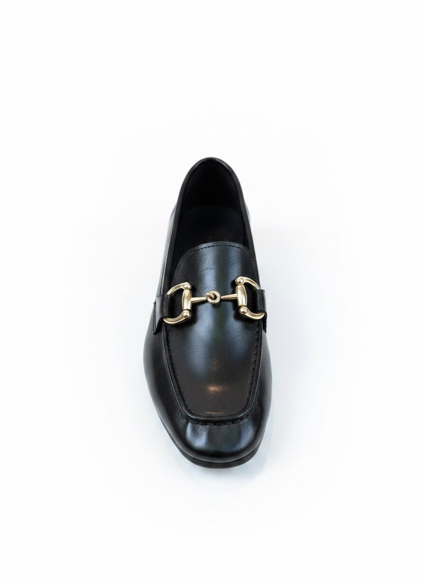 Elise Gold Toka Detaylı Parlak Yumuşak Suni Deri Loafer