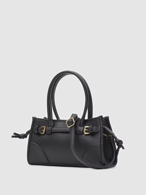 Annabel Adjustable Strap Hand and Shoulder Bag - Black