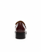 April Toka Detaylı Parlak Rugan Loafer- Bordo