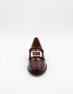 April Toka Detaylı Parlak Rugan Loafer- Bordo