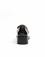 April Toka Detaylı Parlak Rugan Loafer- Siyah