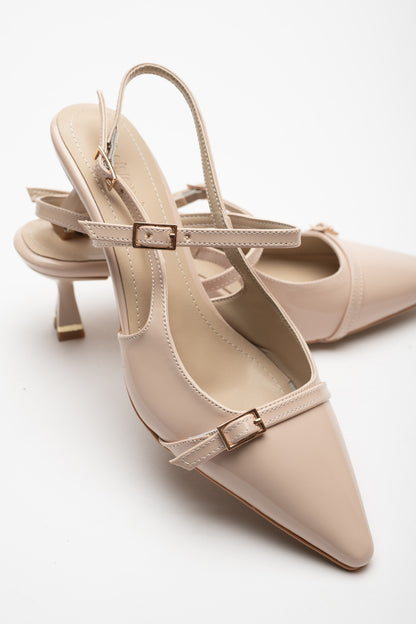 Asta Kısa Topuklu Tokalı Rugan Stiletto