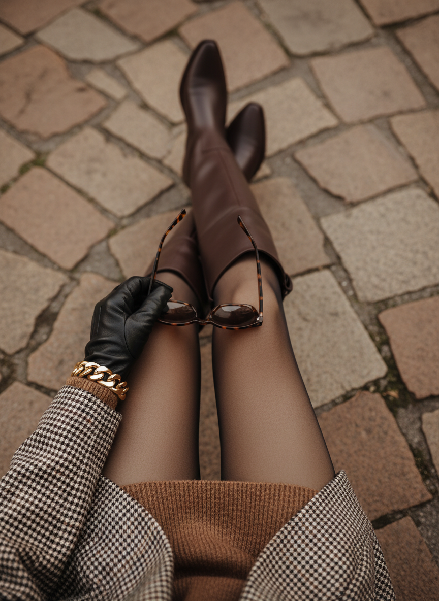 Fabiana Uzun kadın Çizme-Kahverengi