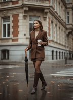 Fabiana Uzun kadın Çizme-Kahverengi