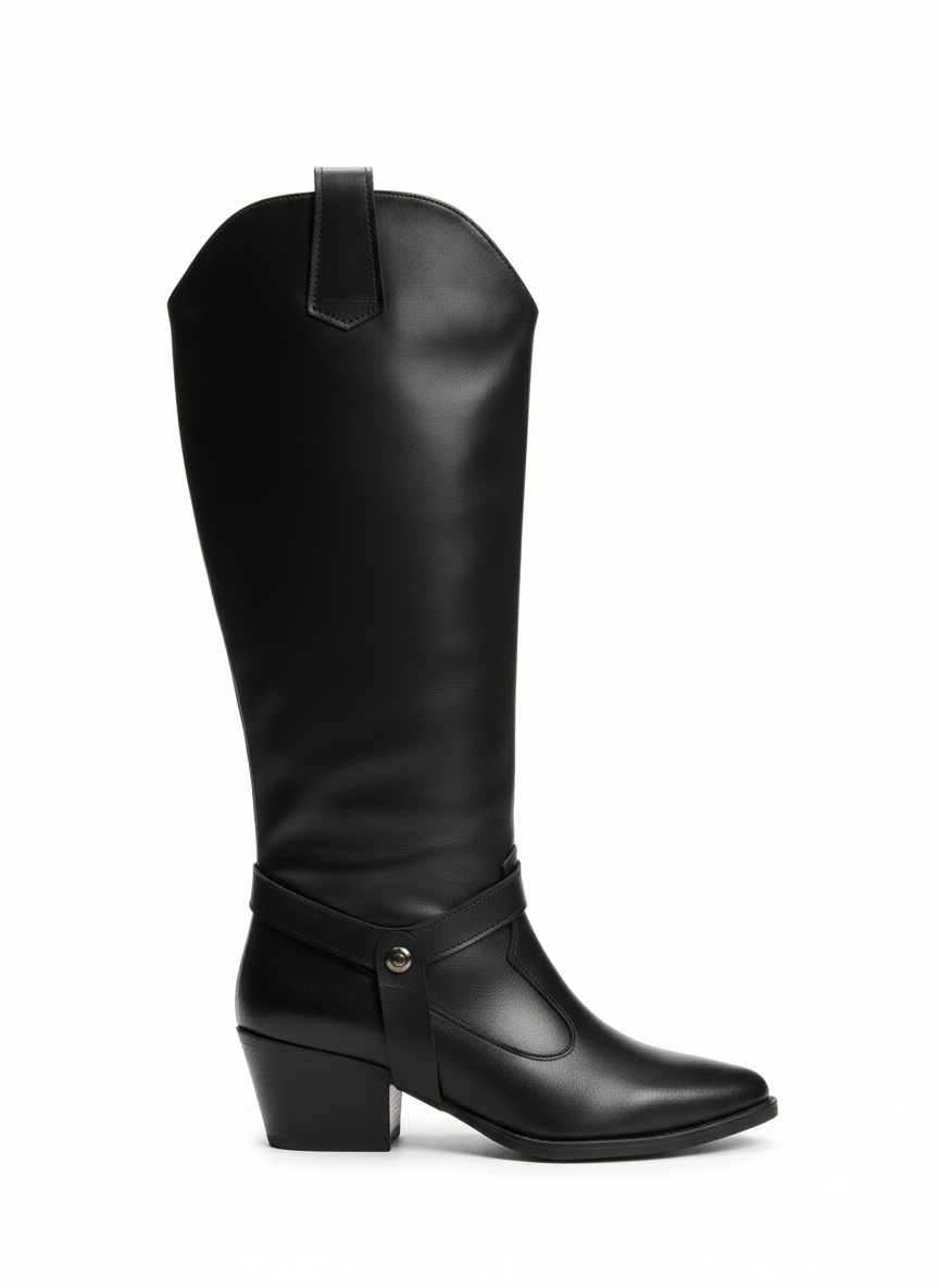 Jacalyn Black Cowboy Boots