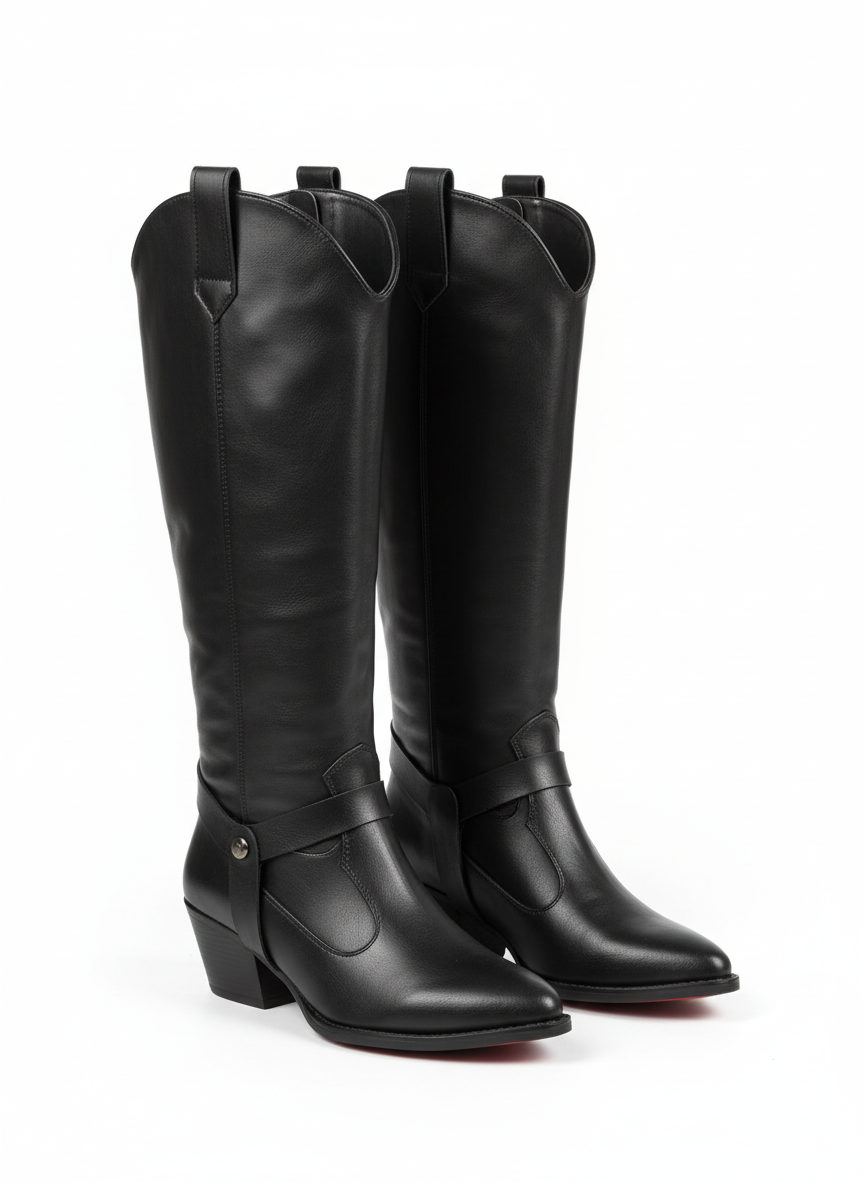 Jacalyn Black Cowboy Boots