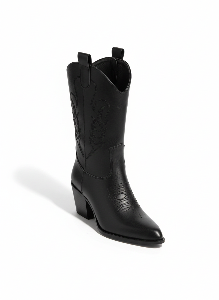 Calamity Jane Kısa Kovboy Nakışlı  Bot