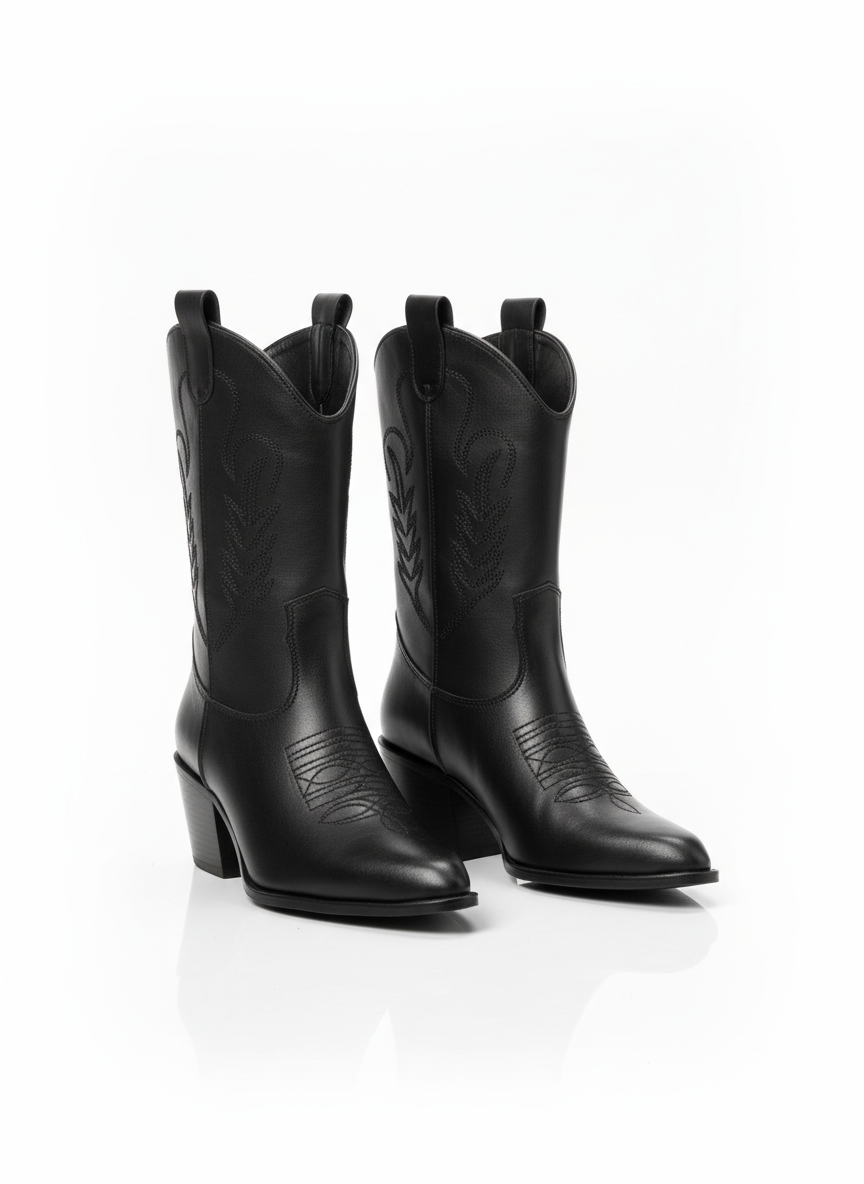 Calamity Jane Kısa Kovboy Nakışlı  Bot