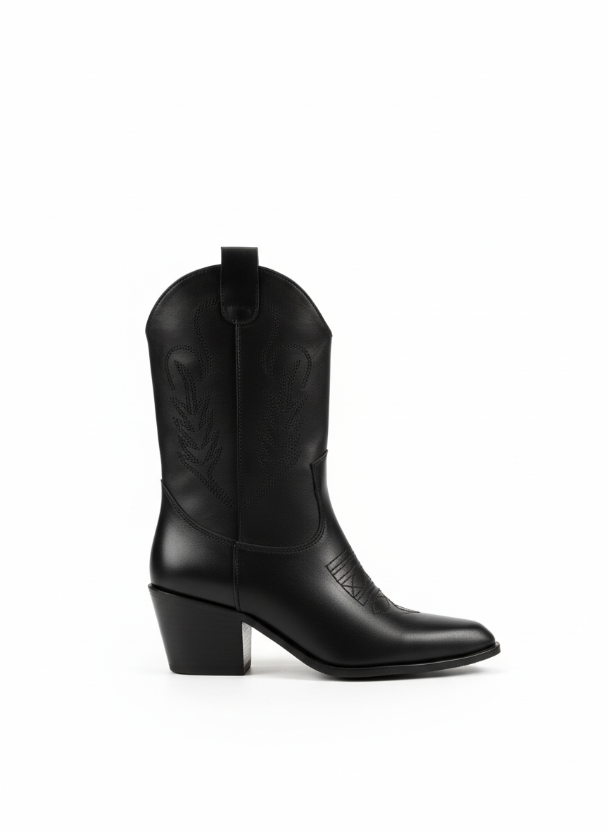 Calamity Jane Kısa Kovboy Nakışlı  Bot