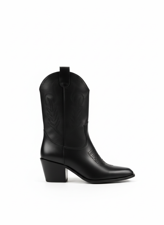 Calamity Jane Kısa Kovboy Nakışlı  Bot