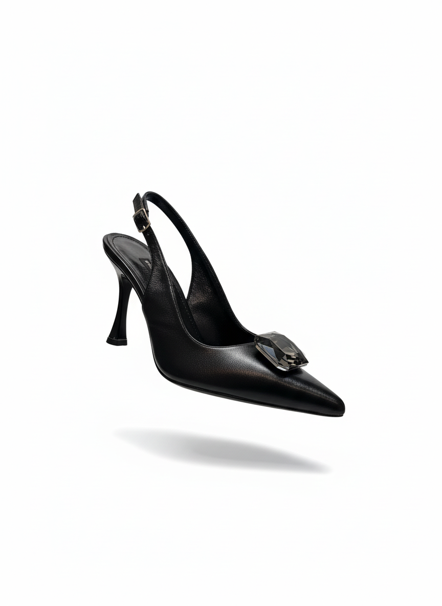 Laura Stone Detailed Open Back High Heel Shoes 