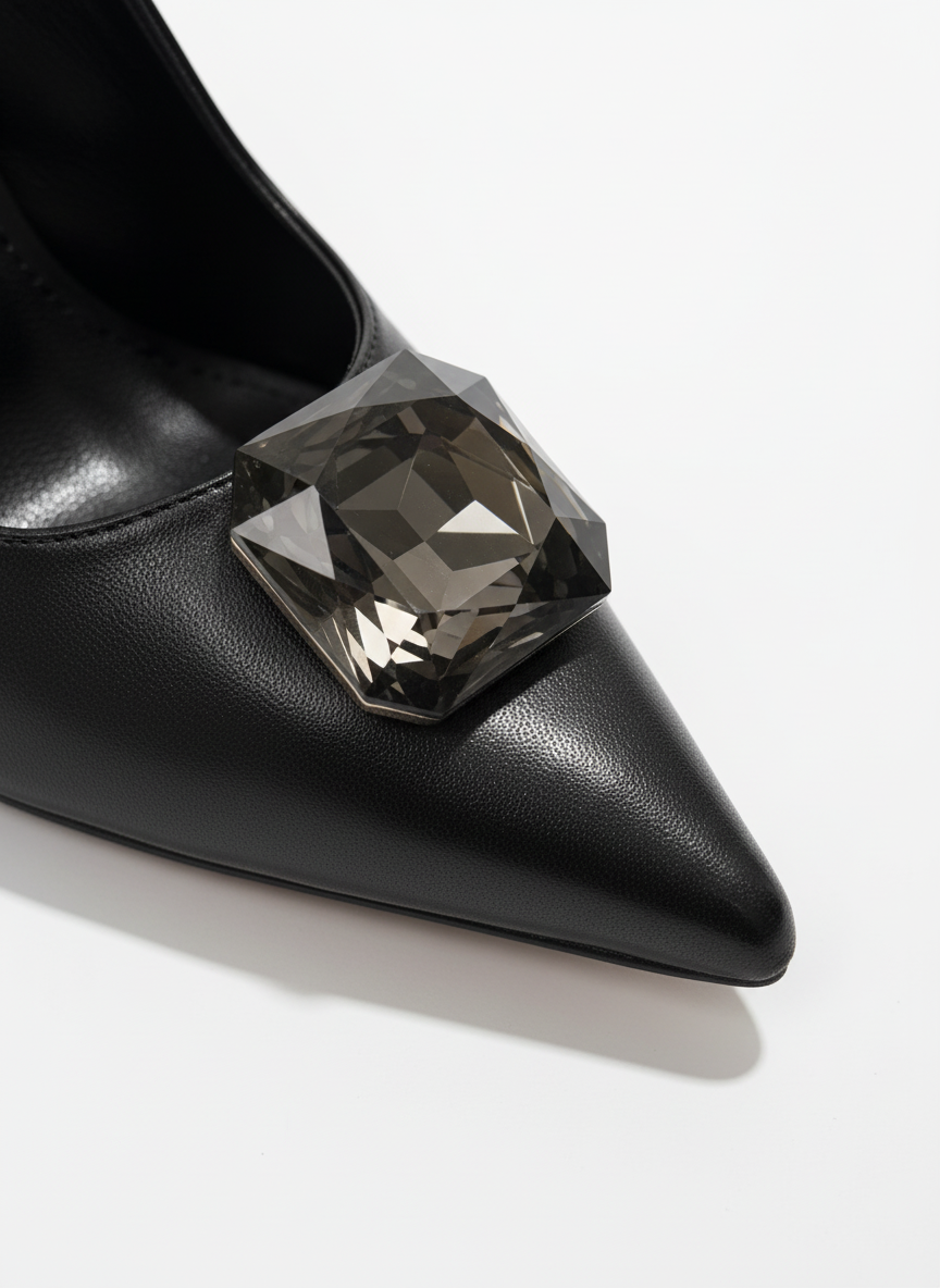 Laura Stone Detailed Open Back High Heel Shoes 