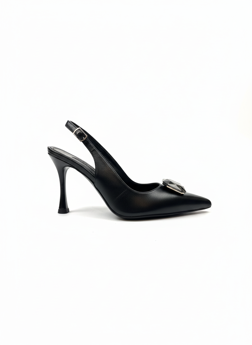 Laura Stone Detailed Open Back High Heel Shoes 
