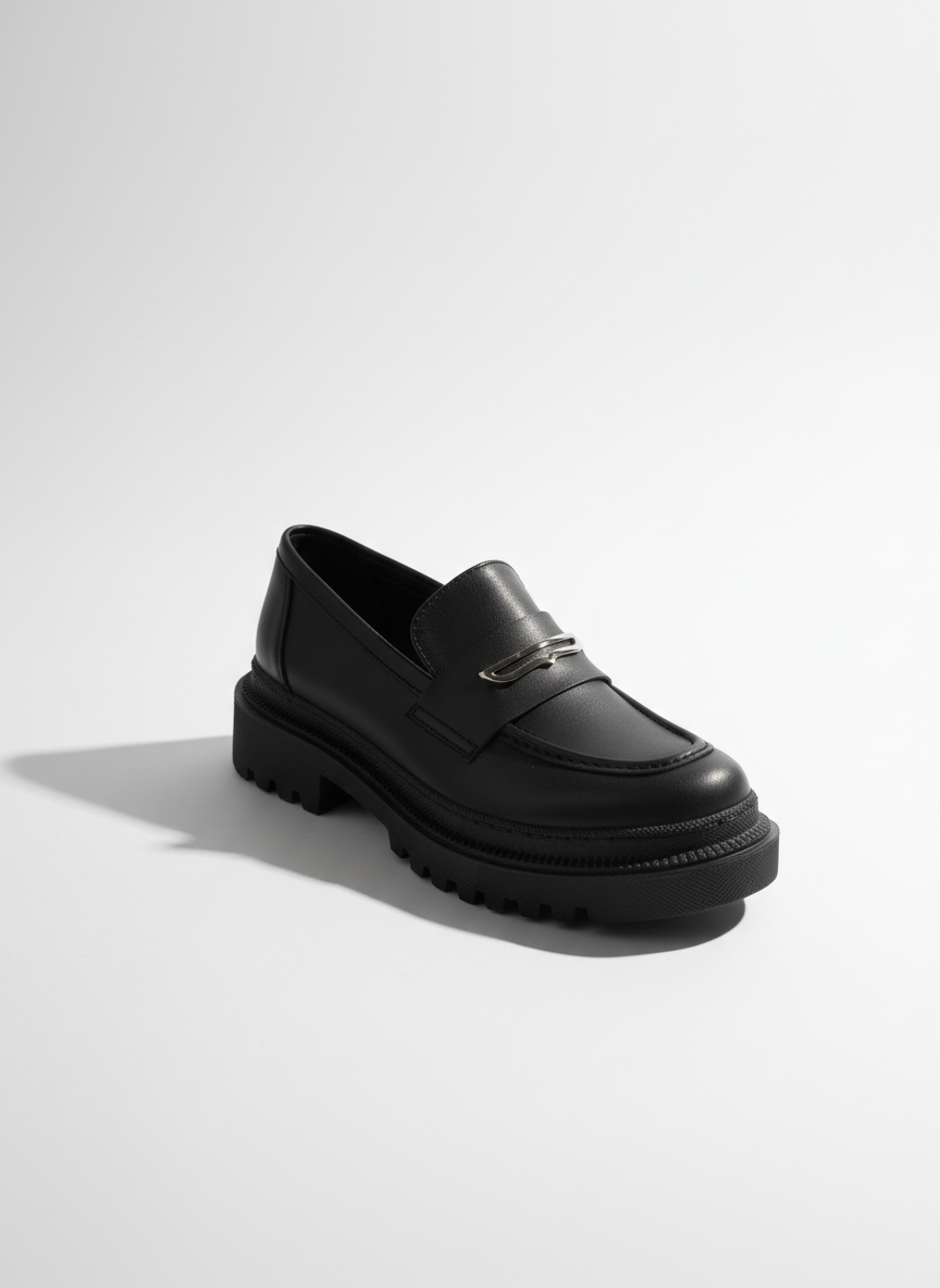 Elle Tokalı Kalın Taban Detay Kadın Ayakkabı