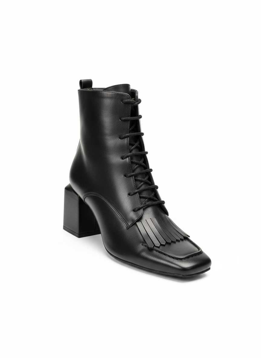 Bianca Püskül Detay Kare Burun Kadın Bot