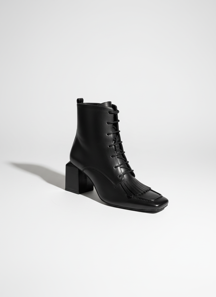 Bianca Püskül Detay Kare Burun Kadın Bot