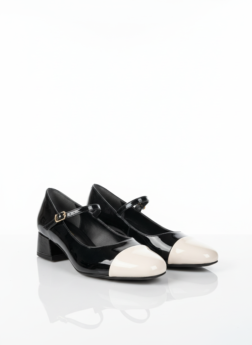 Ketty Patent Leather High-Heeled Women's Shoes - Black