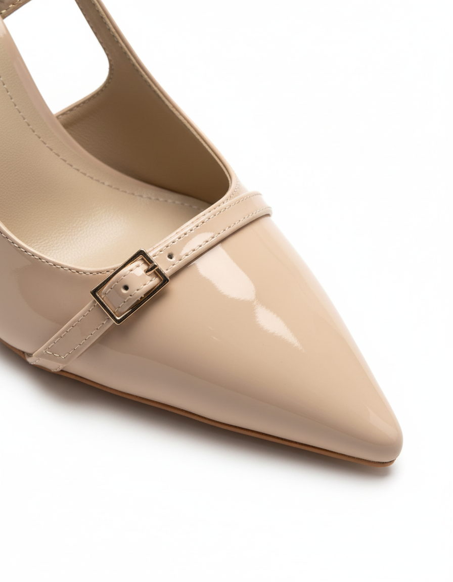 Asta Kısa Topuklu Tokalı Rugan Stiletto