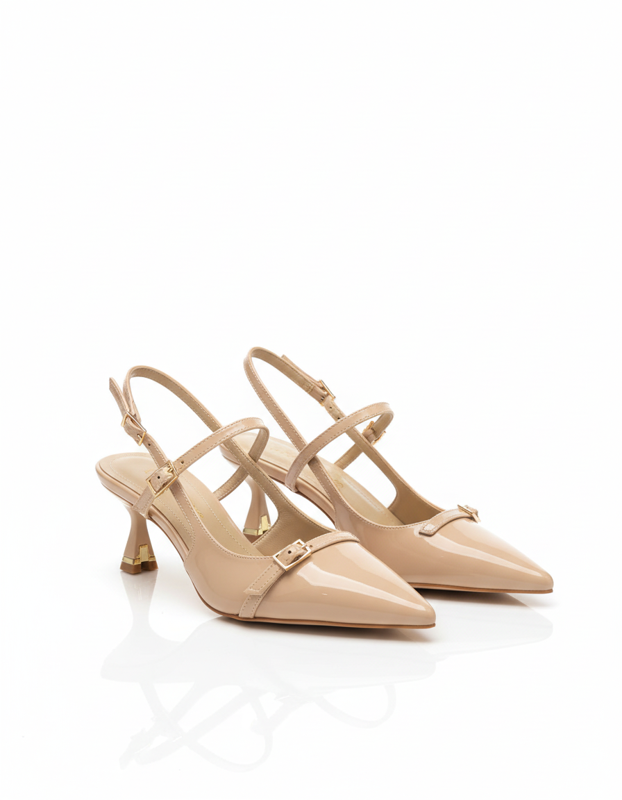 Asta Kısa Topuklu Tokalı Rugan Stiletto