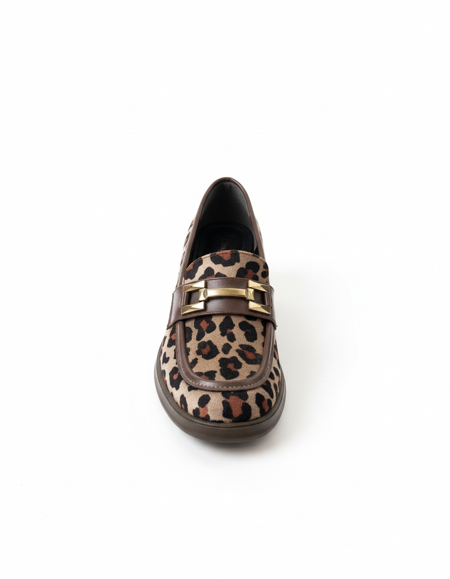 Jolie Leopard Heel Loafers