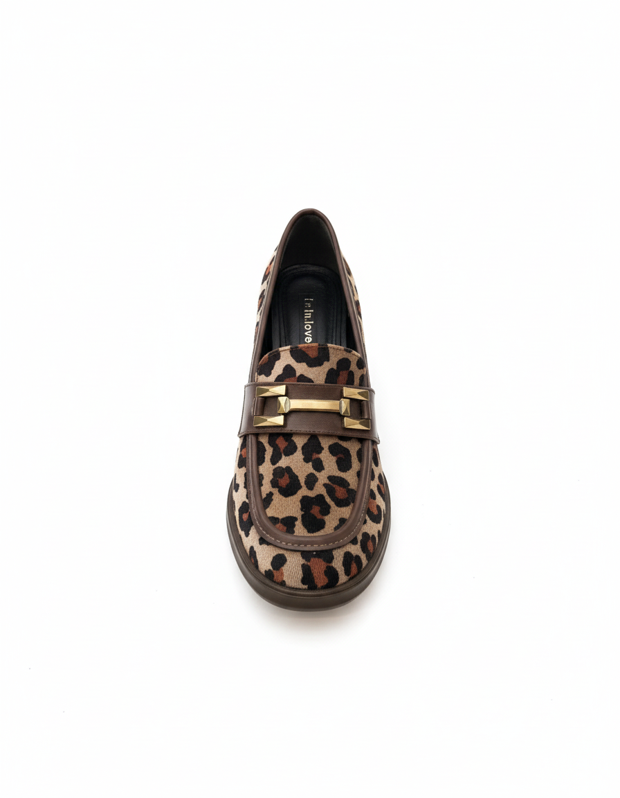 Jolie Leopard Heel Loafers