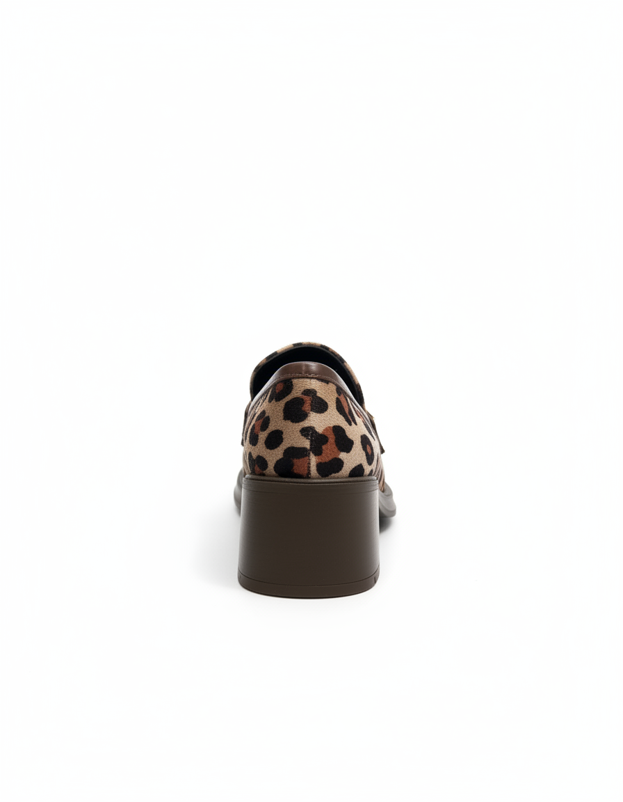 Jolie Leopard Heel Loafers