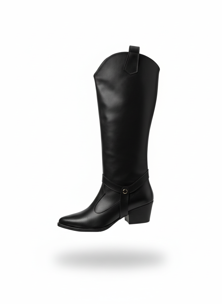 Jacalyn Black Cowboy Boots