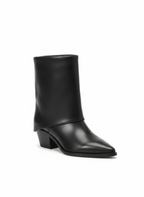 Alessia Kısa Arkası Fermuar Detaylı  Bot - Siyah