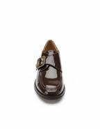 Zoe Toka Detaylı Parlak Rugan Loafer- Kahverengi