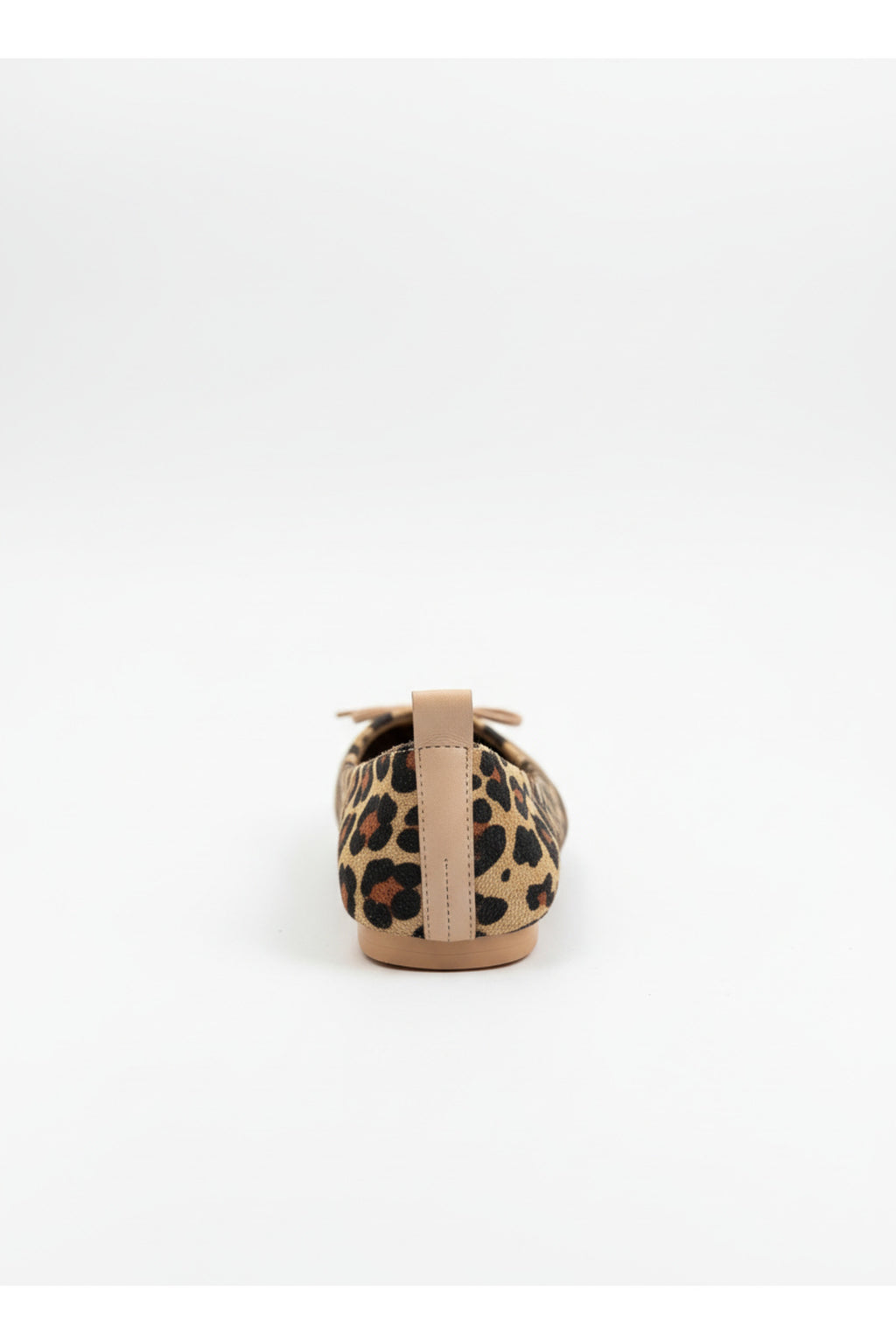 Abelia Leopard Print Leather Detail Ballet Flats