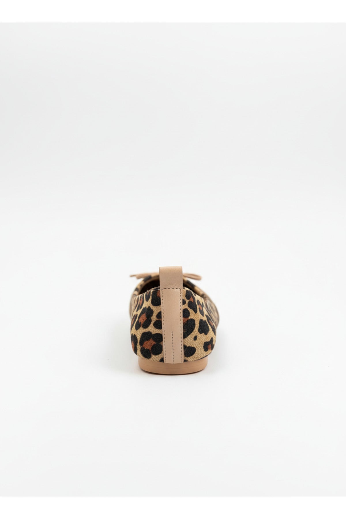 Abelia Leopard Print Leather Detail Ballet Flats