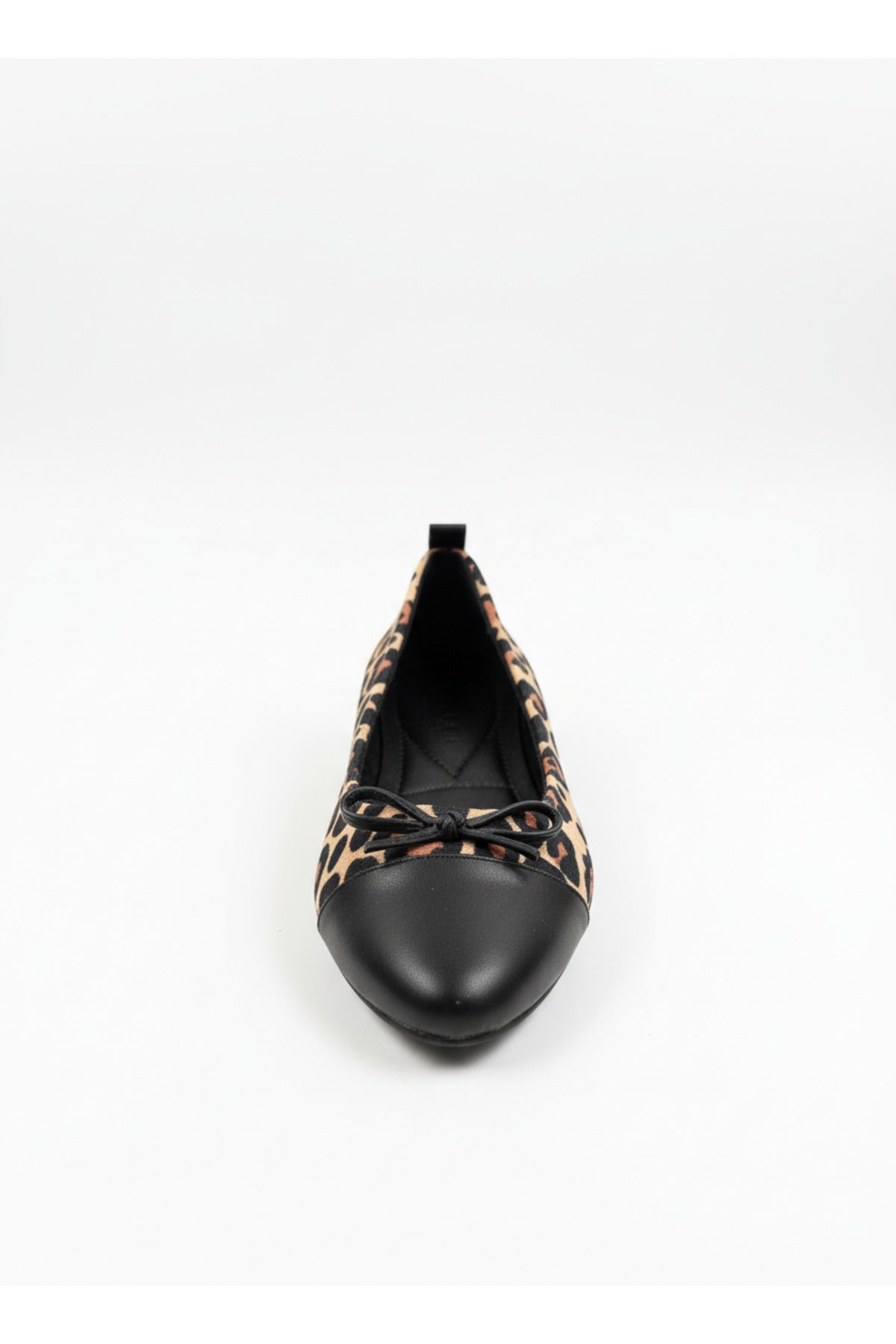 Abelia Leopard Print Leather Detail Ballet Flats